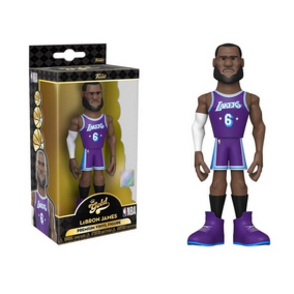 Funko Gold Basketball NBA Premium Vinyl Figure LeBron James 5" Figure - Picture 1 of 6